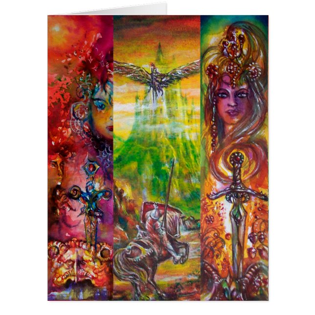PENDRAGON Medieval Knights and Lake,Fantasy Cards (Front)