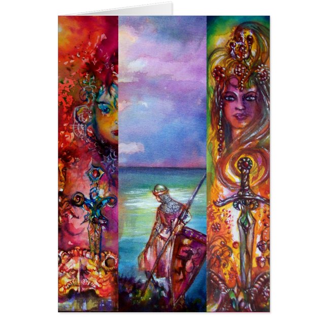 PENDRAGON Medieval Knights,Lake Sunset,Fantasy (Front)