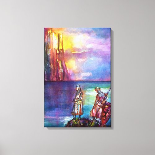 PENDRAGON Medieval KnightsLake SunsetFantasy Canvas Print