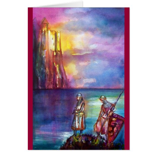 PENDRAGON Medieval Knights,Lake Sunset,Fantasy Cards (Front)