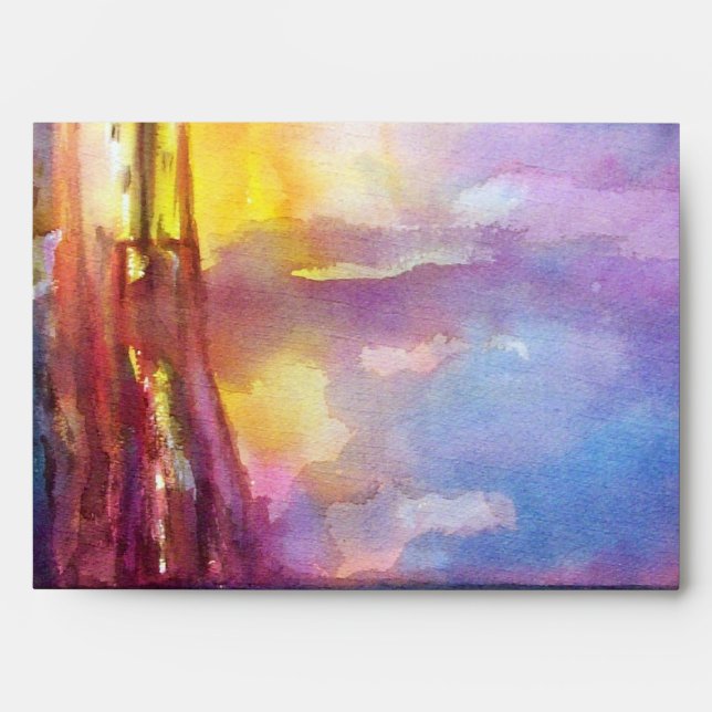 PENDRAGON Medieval Knights,Lake Sunset,Fantasy Envelope (Front)