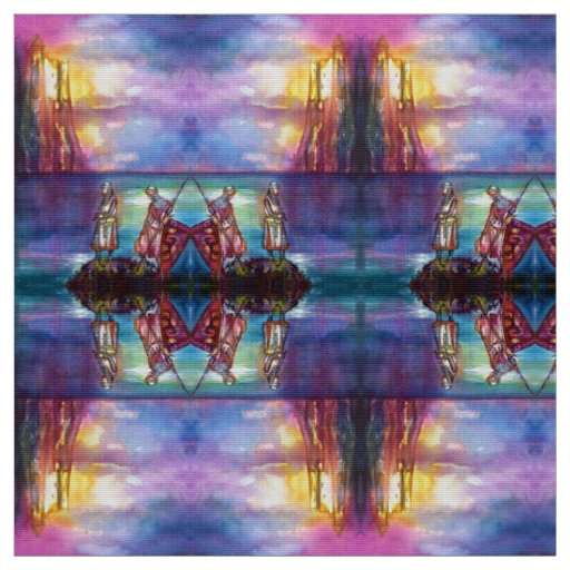 PENDRAGON Medieval Knights,Lake Sunset,Fantasy Fabric