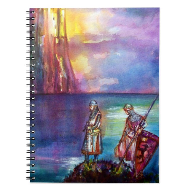 PENDRAGON Medieval Knights,Lake Sunset,Fantasy Notebook (Front)
