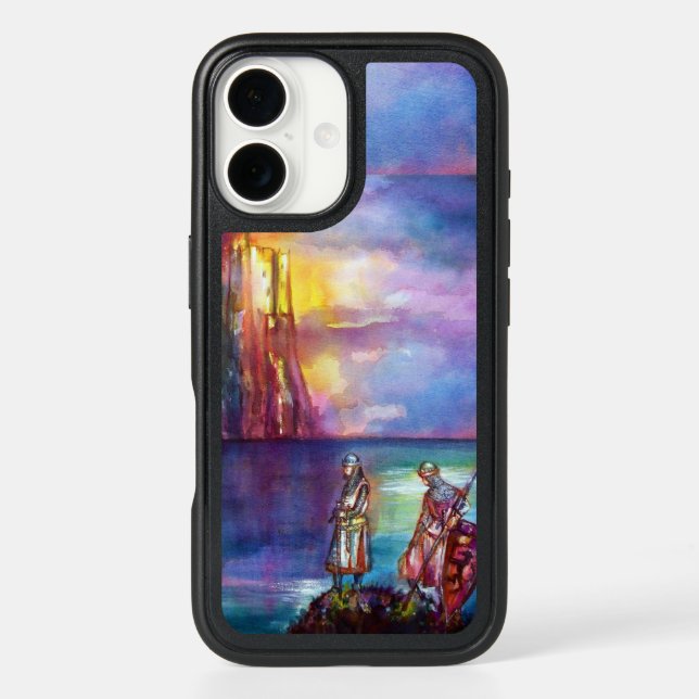 PENDRAGON Medieval Knights,Lake Sunset,Fantasy Otterbox iPhone Case (Back)