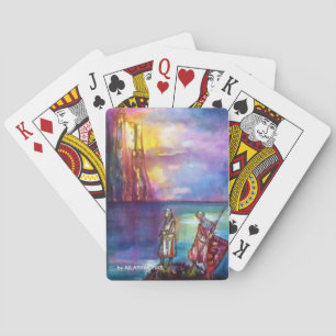 PENDRAGON Medieval Knights,Lake Sunset,Fantasy Poker Cards