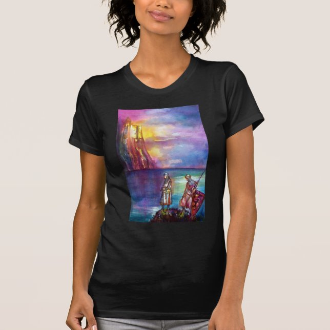 PENDRAGON Medieval Knights,Lake Sunset,Fantasy T-Shirt (Front)