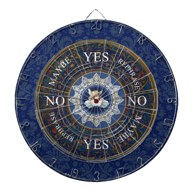 Pendulum Board Chart Divination Game Angel Blue Dart Board (Front)