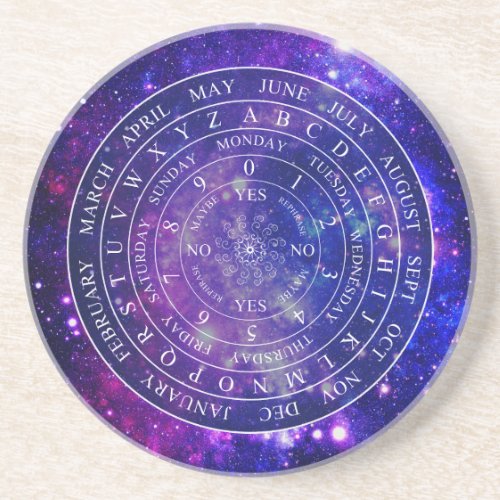 Pendulum Board Chart Divination Game Purple Space Coaster