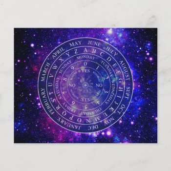 Pendulum Board Chart Divination Game Purple Space Flyer by inspirationzstore at Zazzle