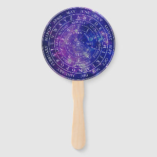 Pendulum Board Chart Divination Game Purple Space Hand Fan