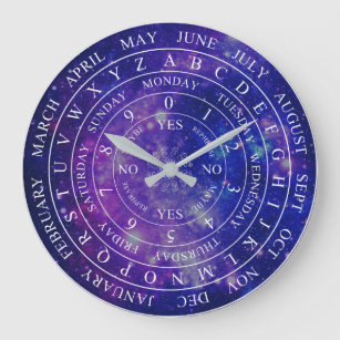 Pendulum Board Chart Divination Game Purple Space Large Clock