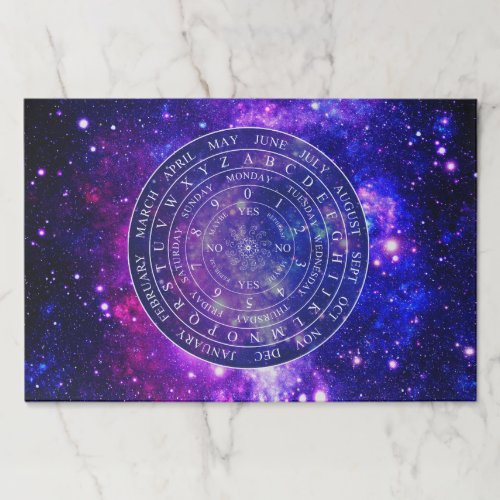 Pendulum Board Chart Divination Game Purple Space Paper Pad