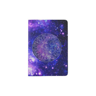 Pendulum Board Chart Divination Game Purple Space Passport Holder