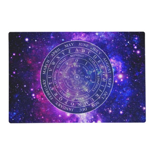 Pendulum Board Chart Divination Game Purple Space Placemat
