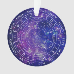 Pendulum Board Chart for Divination Game Purple Ornament