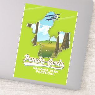 Peneda-gerês national park Portugal map Sticker