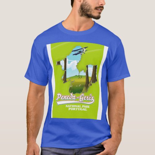 penedagers national park Portugal map T_Shirt