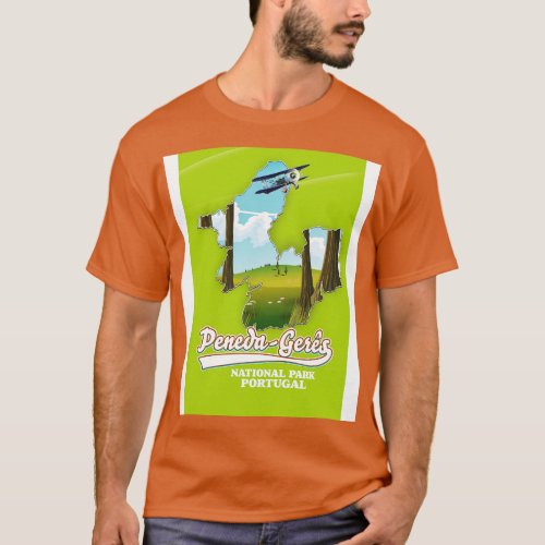 penedagers national park Portugal map T_Shirt
