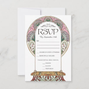 PENELOPE 01 A - RSVP Card 1 - Colorful Art Nouveau