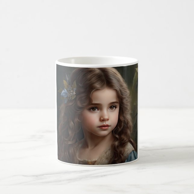 Penelope A Gorgeous Little Girl in Blue Coffee Mug (Center)