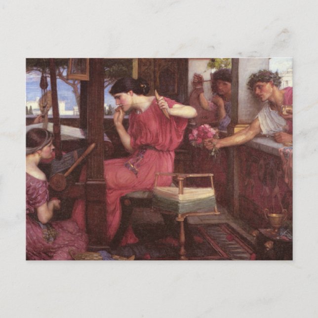 Penelope and Her Suitors Postcard (Front)