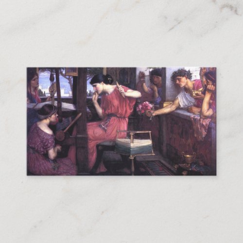 Penelope And The Suitors John William Waterhouse Business Card