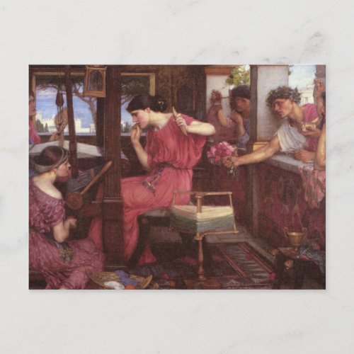 Penelope And The Suitors _ John William Waterhouse Postcard