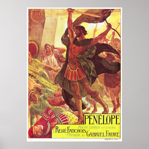 PENELOPE French Paris Opera Theater Gabriel Faure Poster