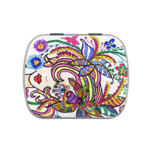 “Penelope” Girl Candy Tin/Pill Box Tin (Top)