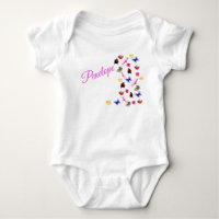 Penelope Name With Bunnies, Baby Bodysuit