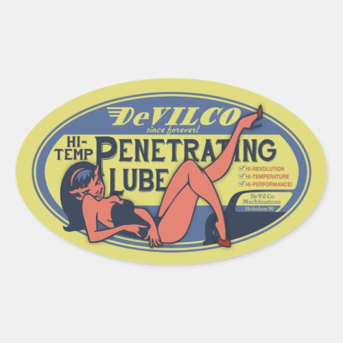 Penetrating Lube Oval Sticker