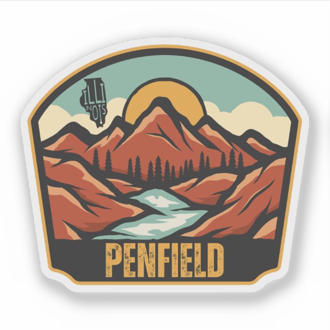 Penfield, Illinois  Sticker (Front)
