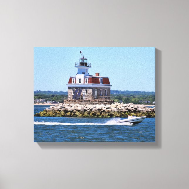Penfield Reef Lighthouse, Connecticut Canvas Print (Front)