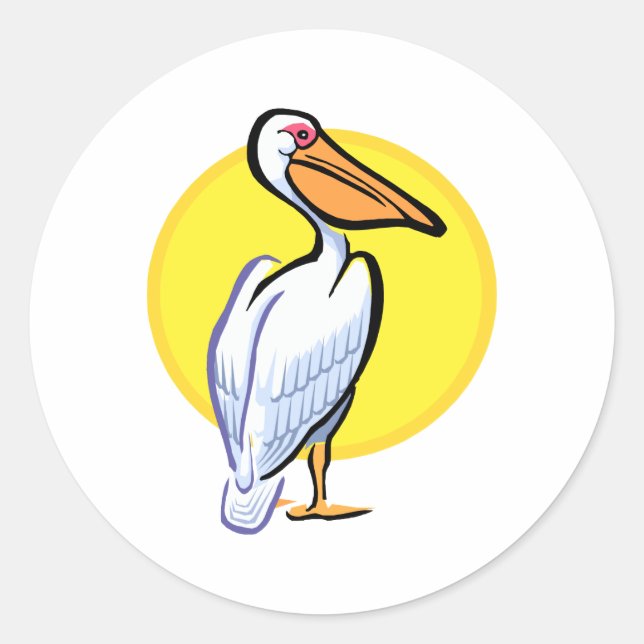 Penga Pelican Classic Round Sticker (Front)