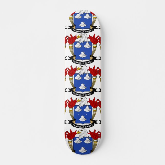 Pengelly Family Crest Skateboard Deck (Front)