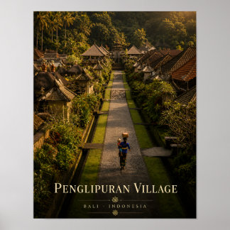 Penglipuran Village Bali Poster
