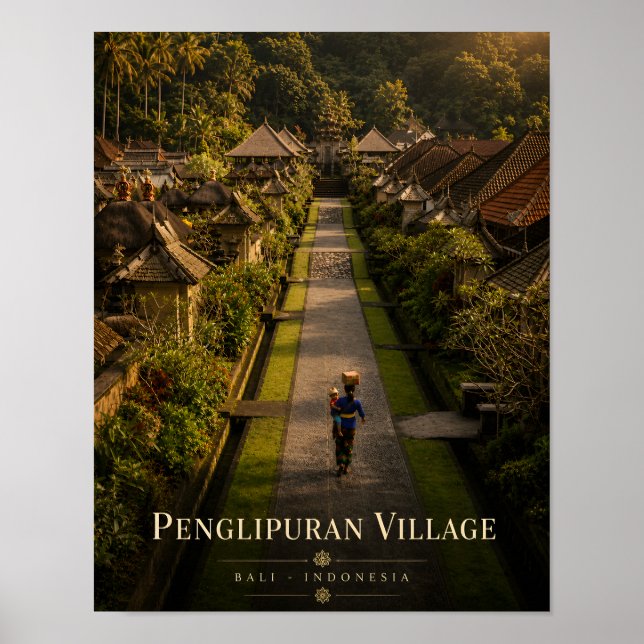 Penglipuran Village Bali Poster (Front)