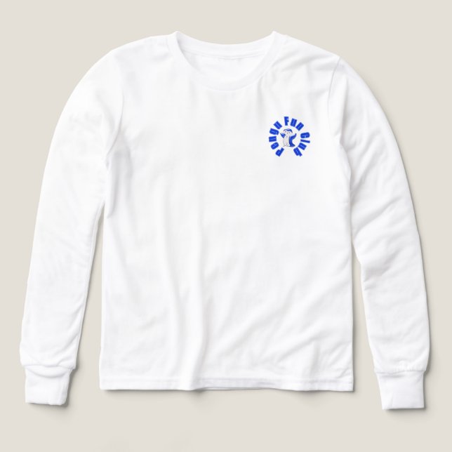Pengu Happy Penguin Fun Club(Blue-W) Long-sleeve Tri-Blend Shirts (Design Front)