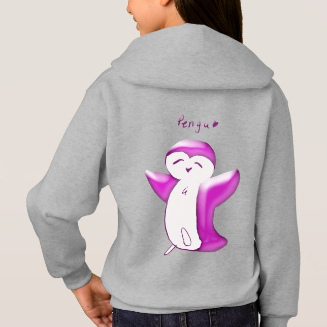 Pengu Happy Penguin Fun Club (BP-G) Kids Hoodie (Back)