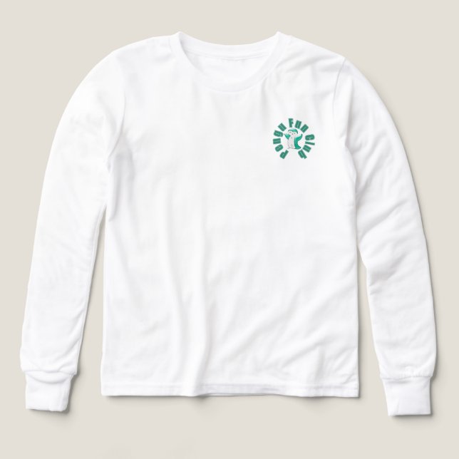 Pengu Happy Penguin Fun Club(Green-W) Long-sleeve Tri-Blend Shirts (Design Front)