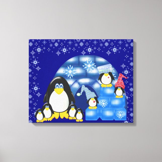 Penguin2 Wrapped Canvas Print (Front)