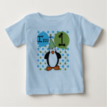 Penguin 1st Birthday Baby T-shirt at Zazzle