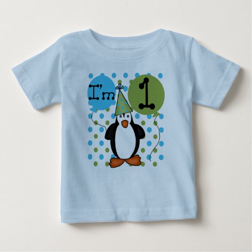 Penguin 1st Birthday Baby T_Shirt
