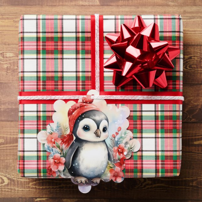 Penguin Add Names Cute Christmas Ornament Card (Insitu (Gift))