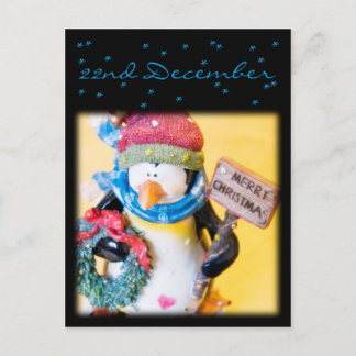 Penguin • Advent Calendar Postcard