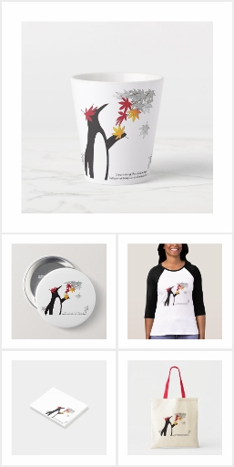Penguin and Autumn Leaves Cute Funny Cartoon Gifts