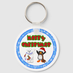 Penguin and Bears Christmas Wish Keychain