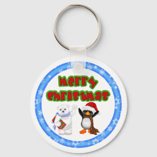 Penguin and Bears Christmas Wish Keychain