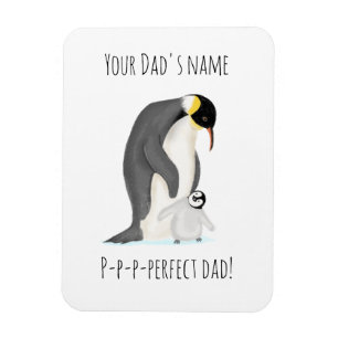 Penguin and chick 'perfect dad' magnet