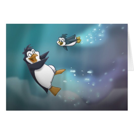 Penguin and Child Cards (Front Horizontal)